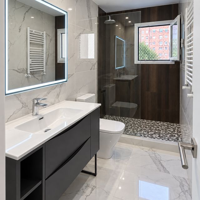 Baño reformado por ADYAN